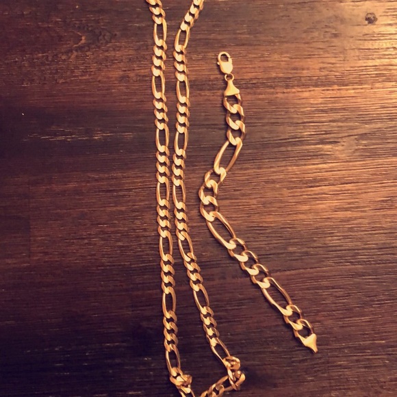 160 gram chain and bracelet solid 10k gold - Picture 1 of 3